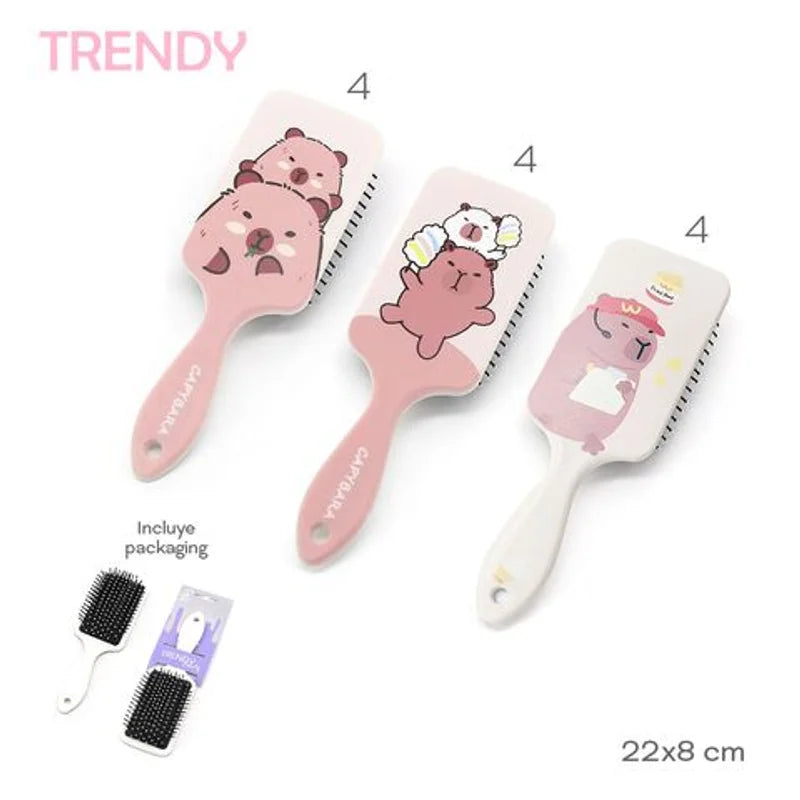 Cepillo Para El Pelo Neumatico Infantil Capibara 22 Cm Modelos Surtidos Trendy