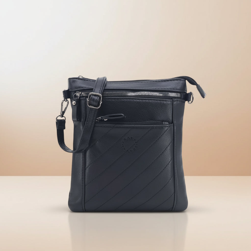 Cartera Bandolera PU Negra 22x25x3 cm Amayra - 67.5400073