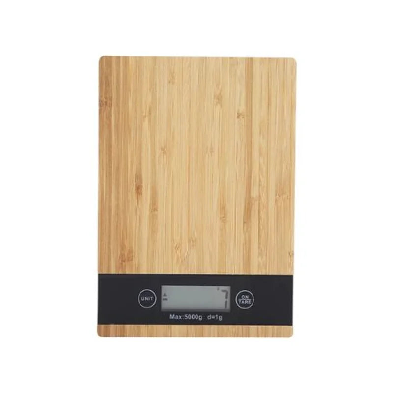Balanza De Cocina Simil Bambú 15 X 22 Cm Hasta 5kg