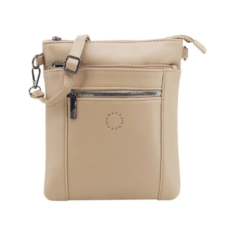 Cartera Bandolera PU Crema 22x25x5 cm Amayra - 67.5400071