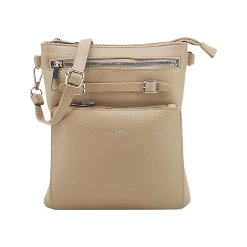 Cartera Bandolera PU Camel 21x25x3 cm Amayra - 67.5400065