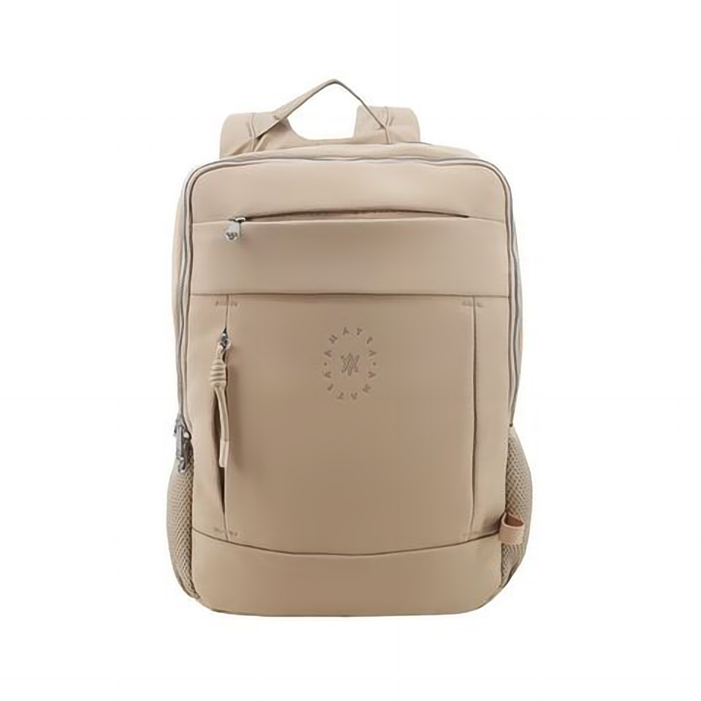 Mochila Amayra Ecocuero Camel 44 x 30 x 12 cm
