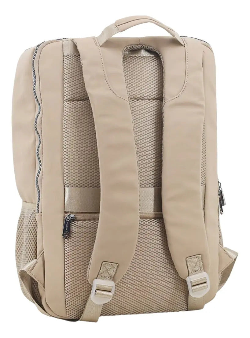 Mochila Amayra Ecocuero Camel 44 x 30 x 12 cm