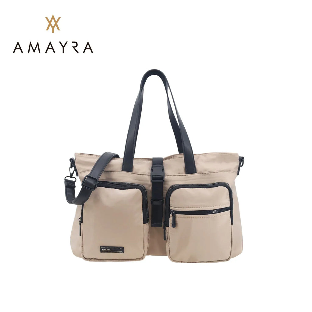 Cartera Amayra Ecocuero Camel 27 x 44 x 12 cm