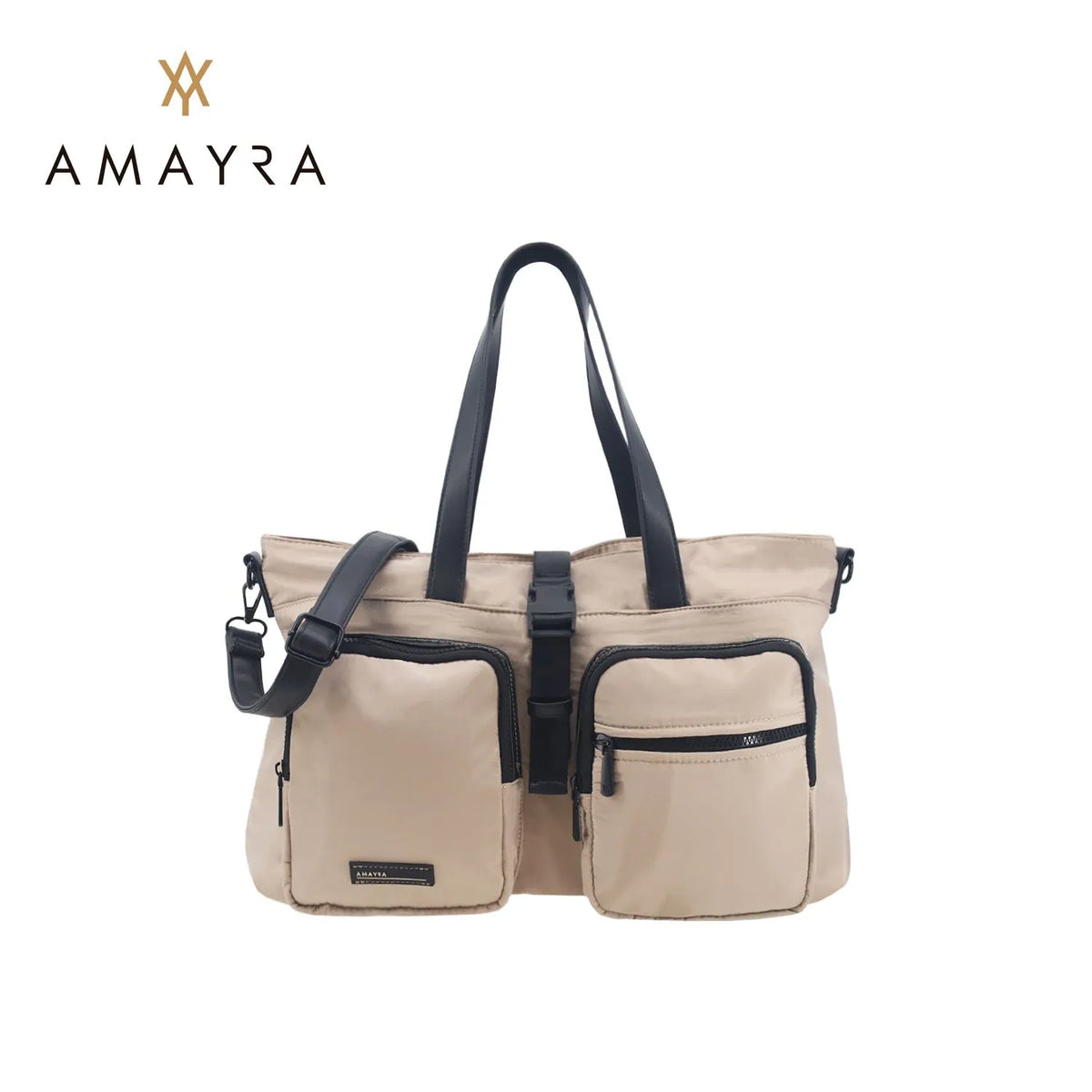 Cartera Amayra Ecocuero Camel 27 x 44 x 12 cm