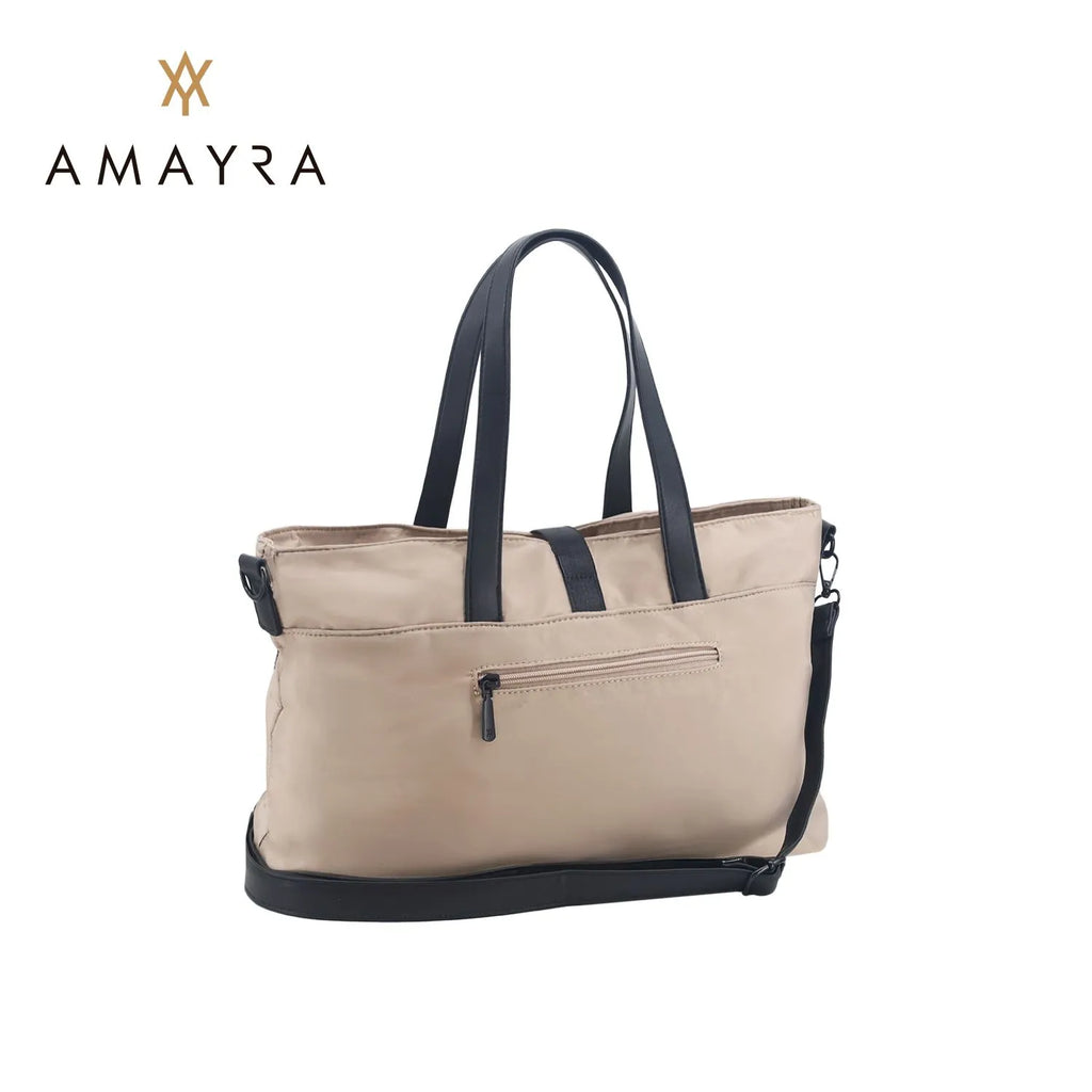 Cartera Amayra Ecocuero Camel 27 x 44 x 12 cm