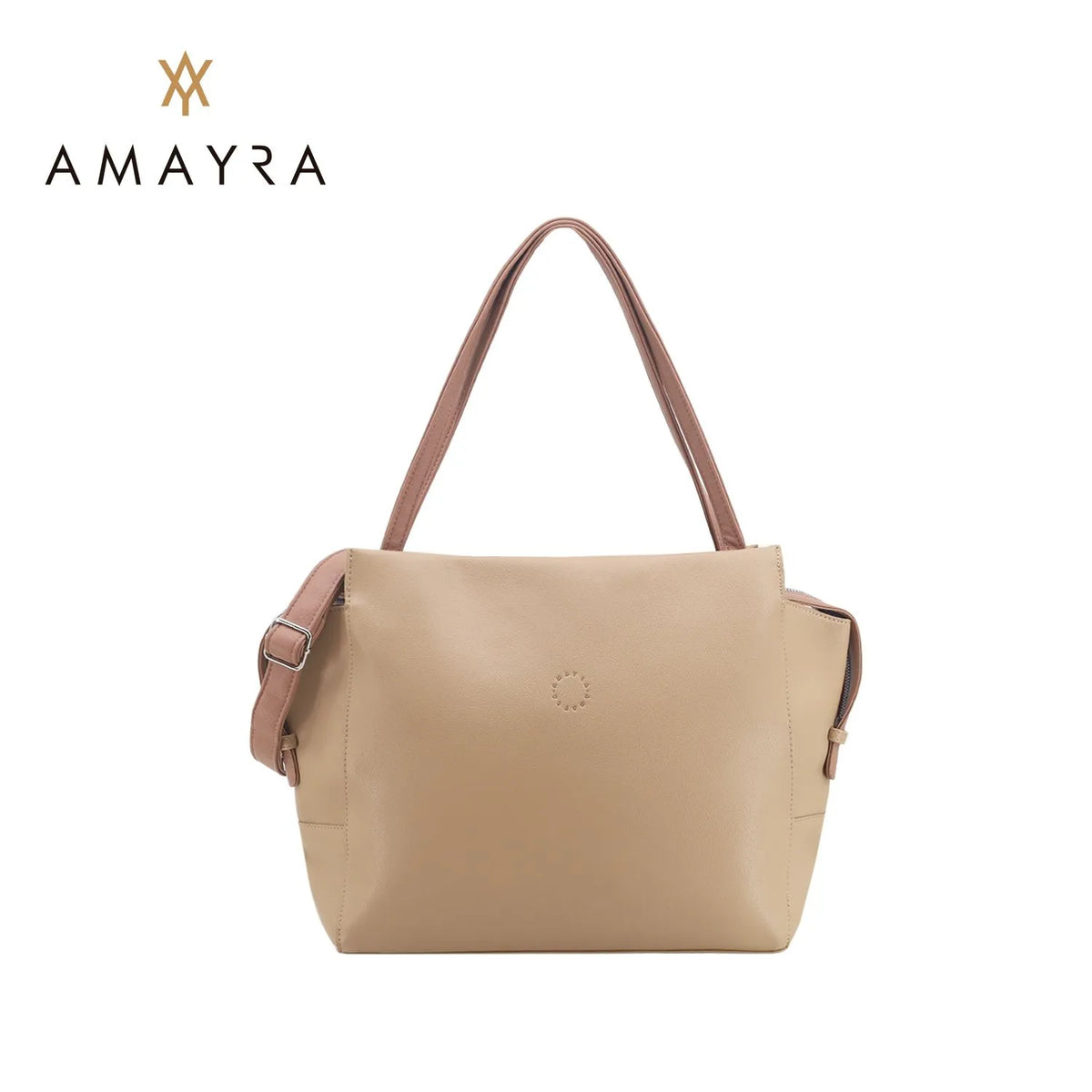 Cartera Amayra Ecocuero Camel 43 x 29 x 11 cm