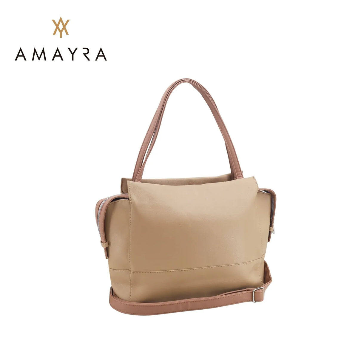 Cartera Amayra Ecocuero Camel 43 x 29 x 11 cm