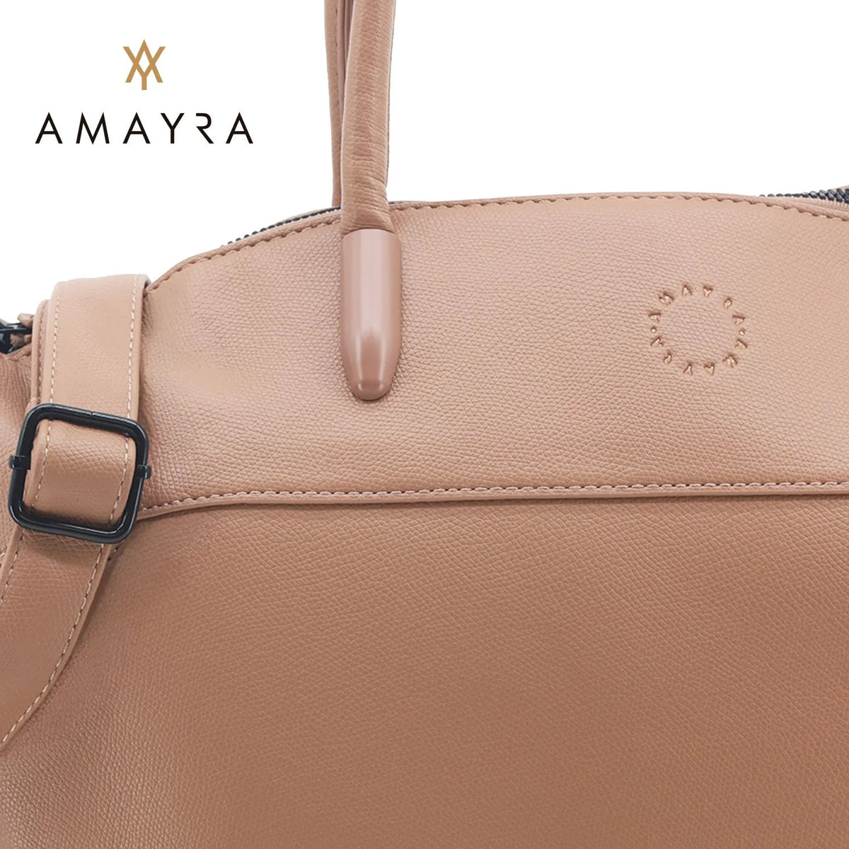 Cartera Amayra Ecocuero Camel 42 x 31 x 13 cm