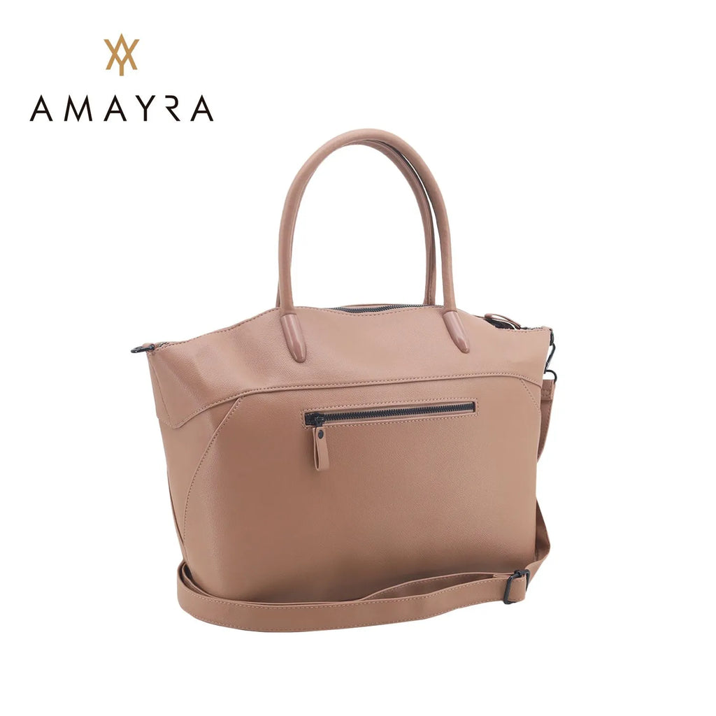 Cartera Amayra Ecocuero Camel 42 x 31 x 13 cm