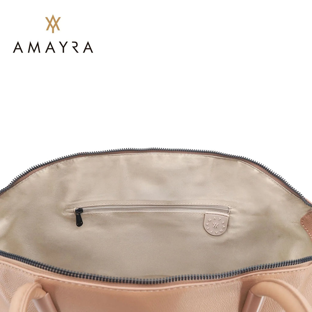 Cartera Amayra Ecocuero Camel 42 x 31 x 13 cm