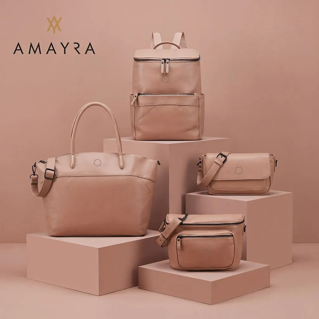 Cartera Amayra Ecocuero Camel 42 x 31 x 13 cm