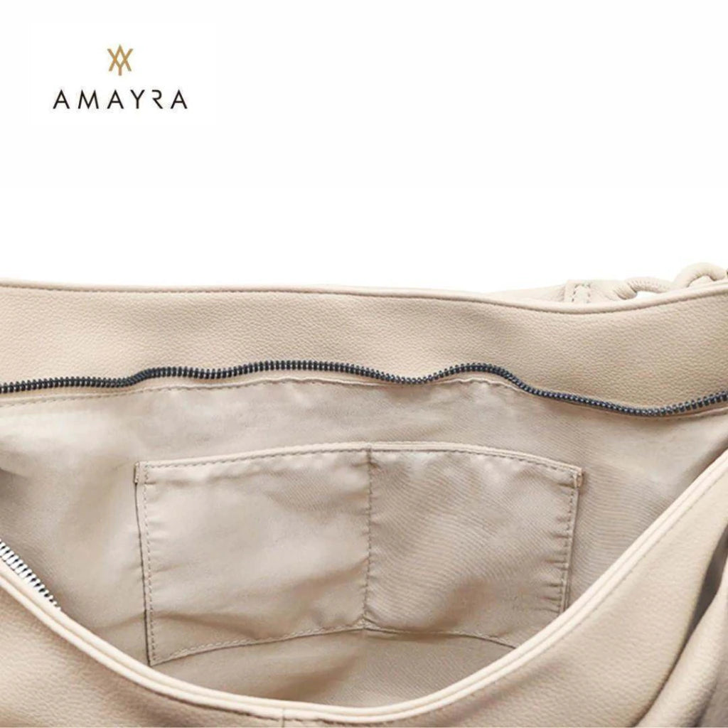 Cartera Amayra Ecocuero Camel 47 x 30 x 13 cm