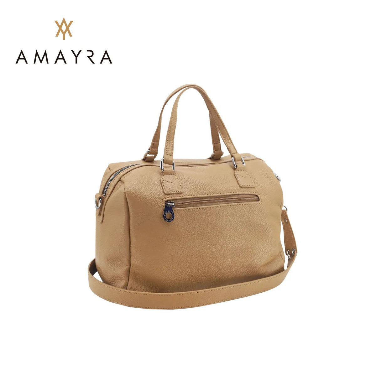 Cartera Amayra Ecocuero Camel 30 x 23 x 15 cm