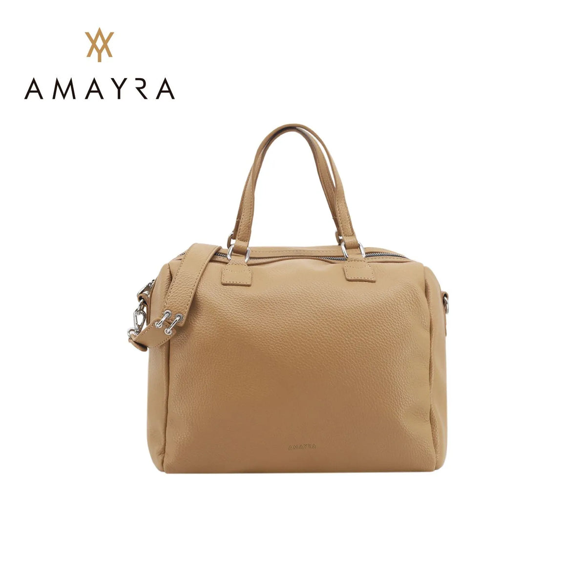 Cartera Amayra Ecocuero Camel 30 x 23 x 15 cm