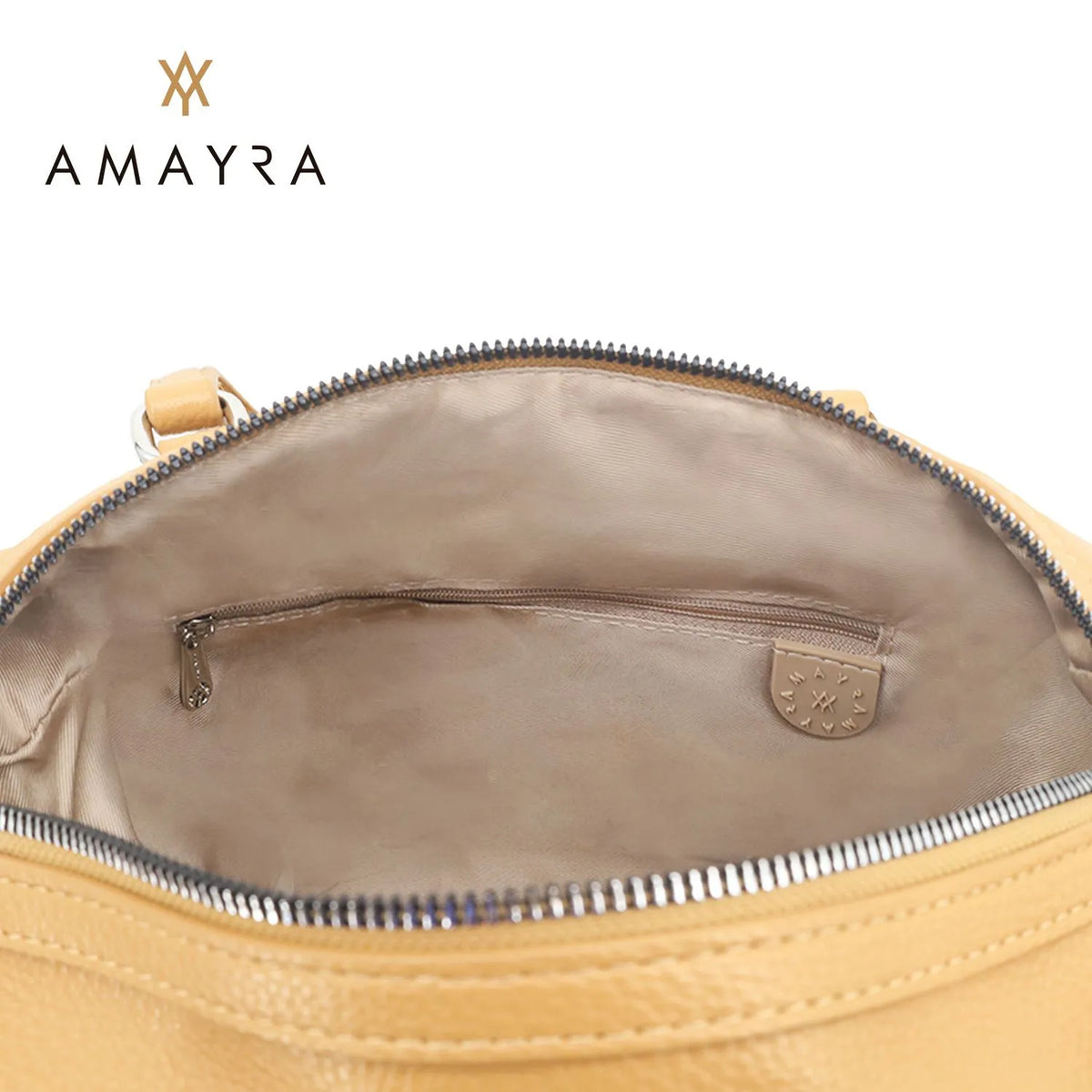 Cartera Amayra Ecocuero Camel 30 x 23 x 15 cm