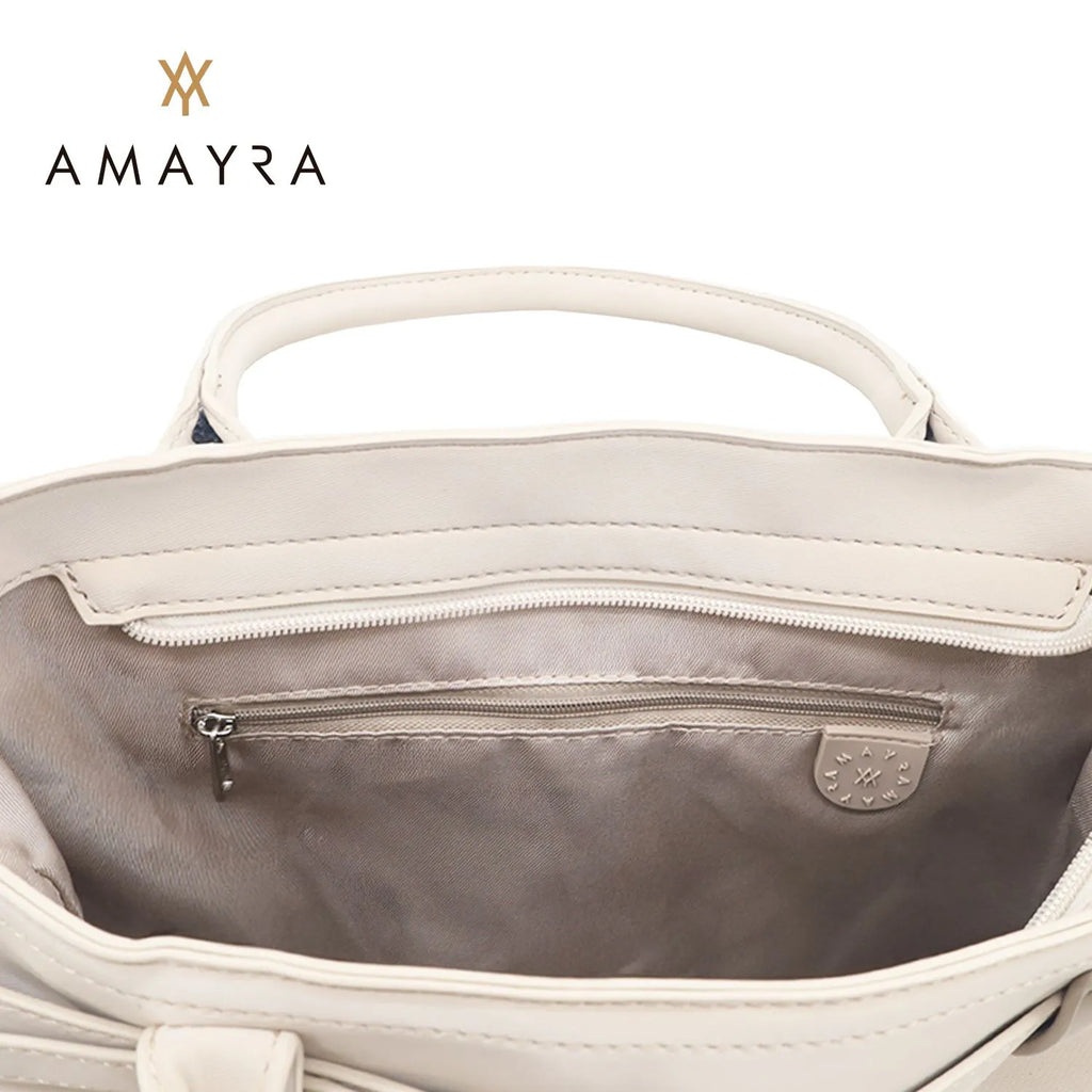 Cartera Amayra Ecocuero Camel 32 x 35 x 10 cm