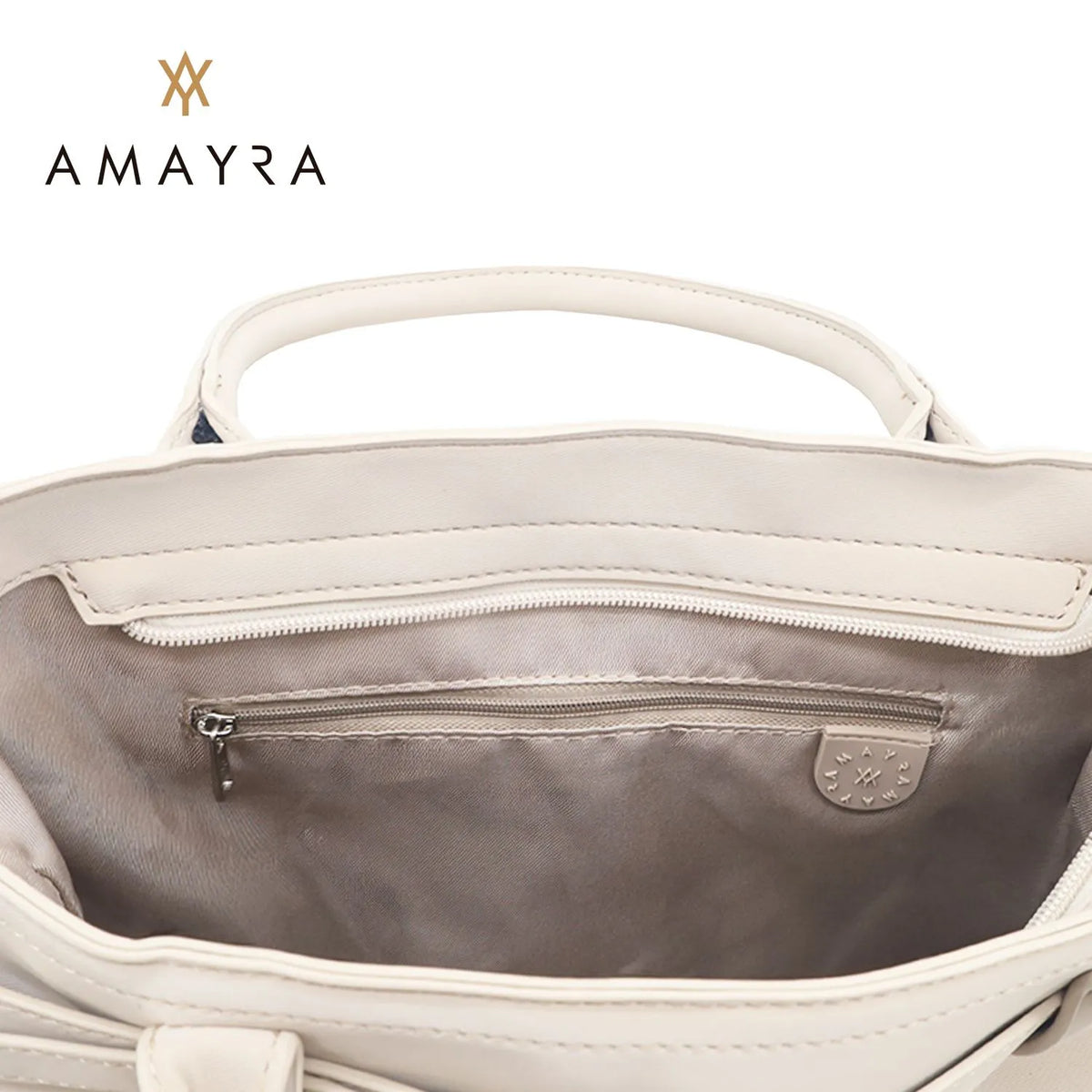 Cartera Amayra Ecocuero Camel 32 x 35 x 10 cm