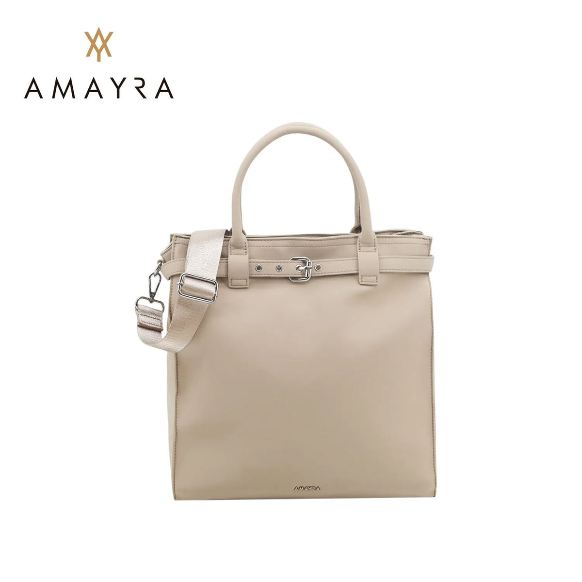 Cartera Amayra Ecocuero Camel 32 x 35 x 10 cm