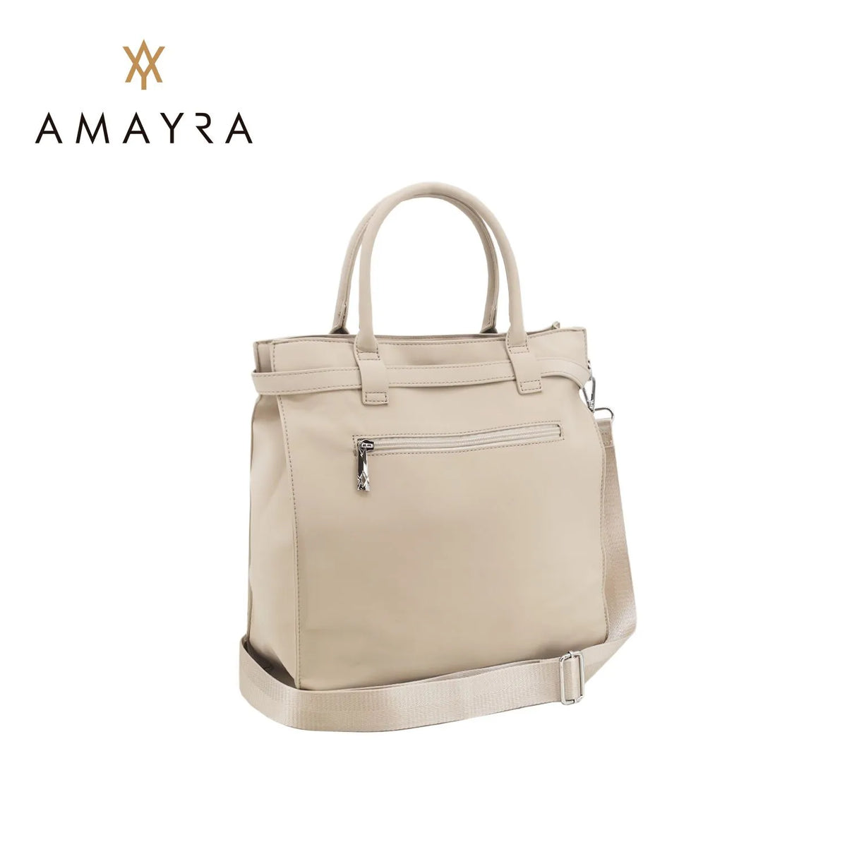 Cartera Amayra Ecocuero Camel 32 x 35 x 10 cm