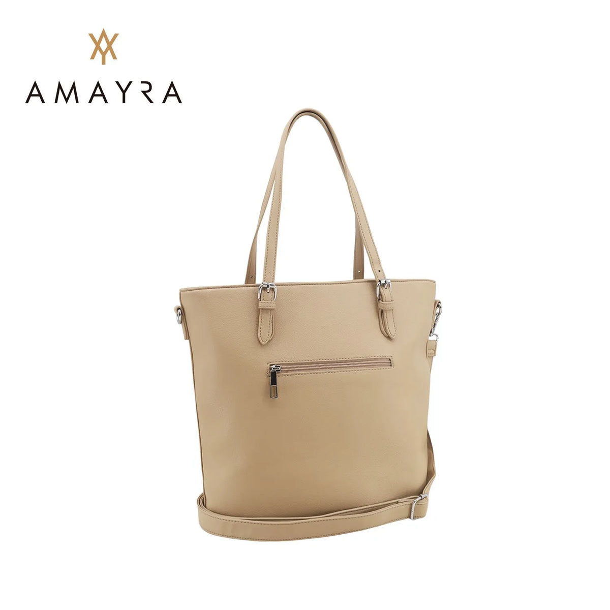 Cartera Amayra Ecocuero Camel 37 x 32 x 15 cm