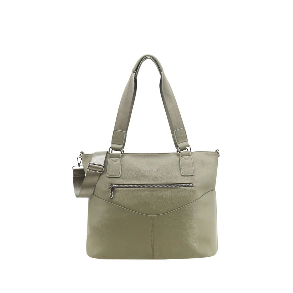Cartera Mujer Amayra Portanotebook Ecocuero Verde