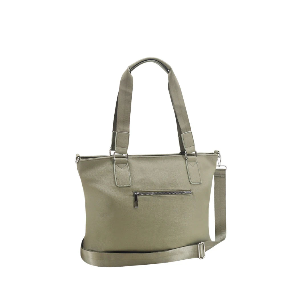 Cartera Mujer Amayra Portanotebook Ecocuero Verde