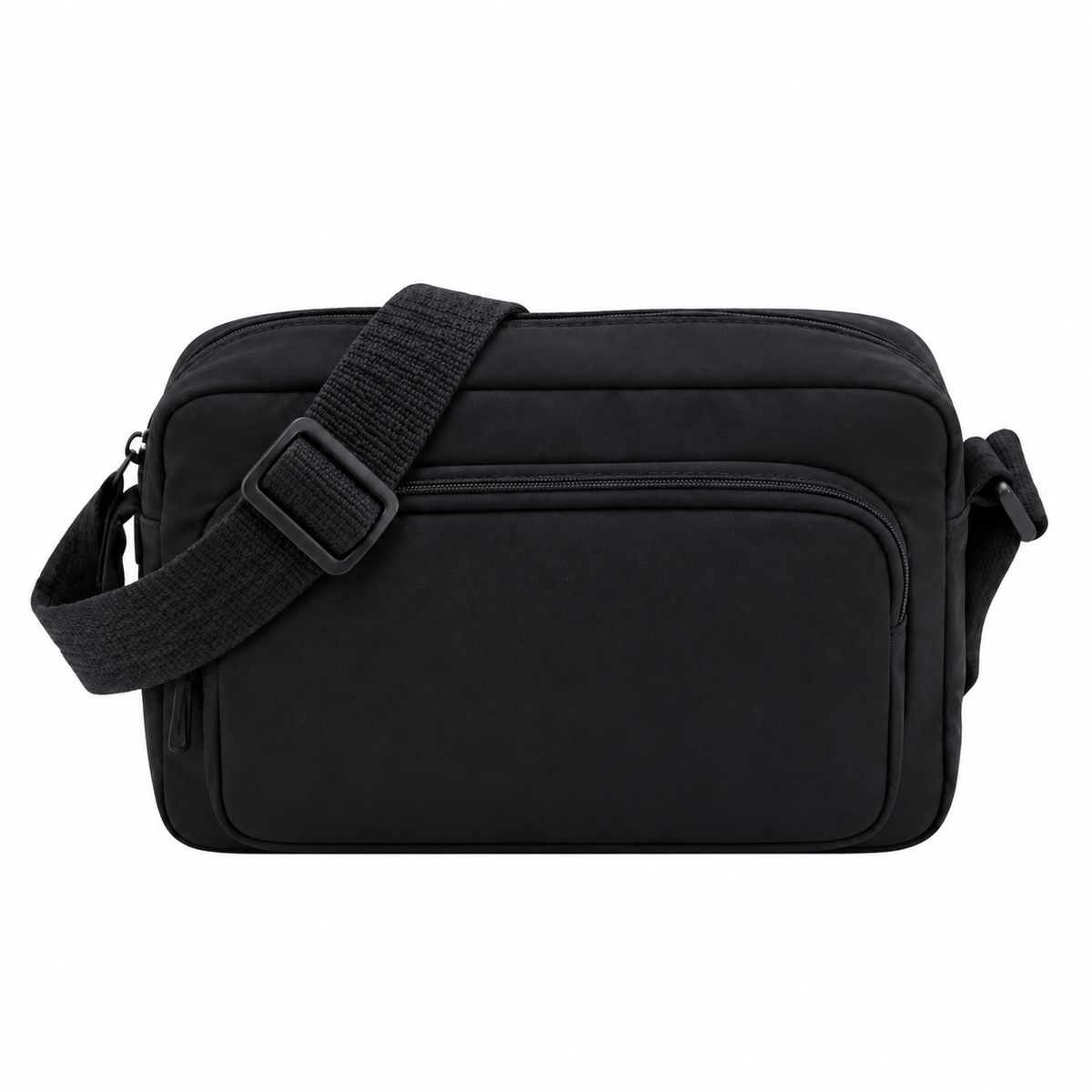 Cartera Bandolera Amayra con Correa Larga Nylon Negro 22 x 15 cm