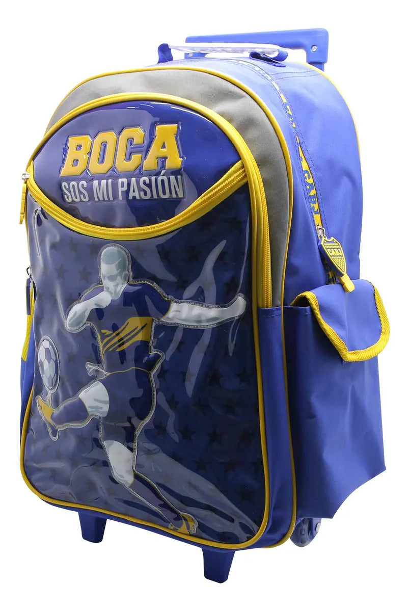 Mochila con Carro Cresko Boca Juniors de 18 Pulgadas