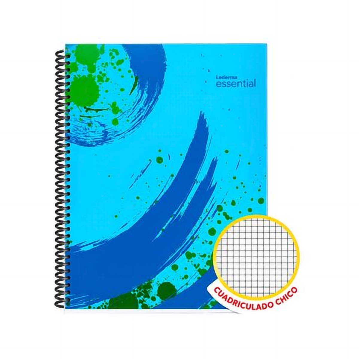Cuaderno Cuadriculado Tapa Polipropileno con Espiral Essential 84H Turquesa