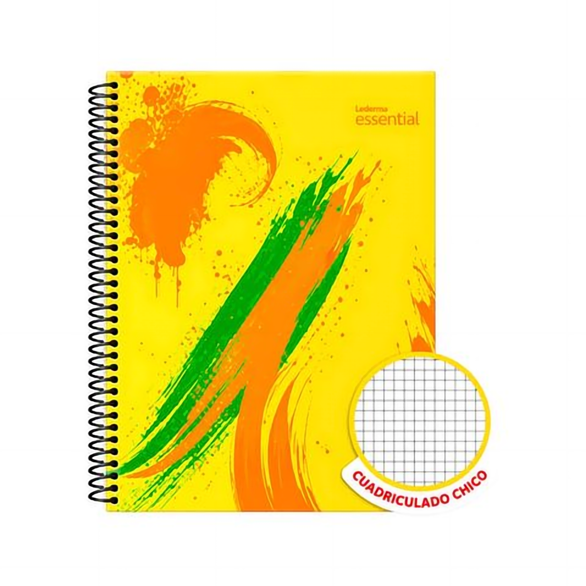 Cuaderno Cuadriculado Tapa Polipropileno con Espiral Essential 84H Amarillo