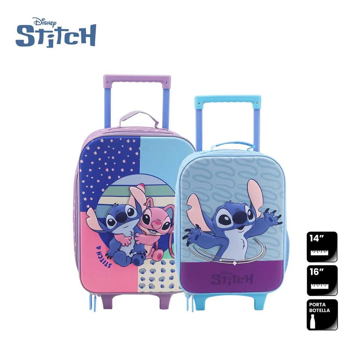 Set LSYD Valijas Infantiles 14 y 16 Pulgadas Stitch