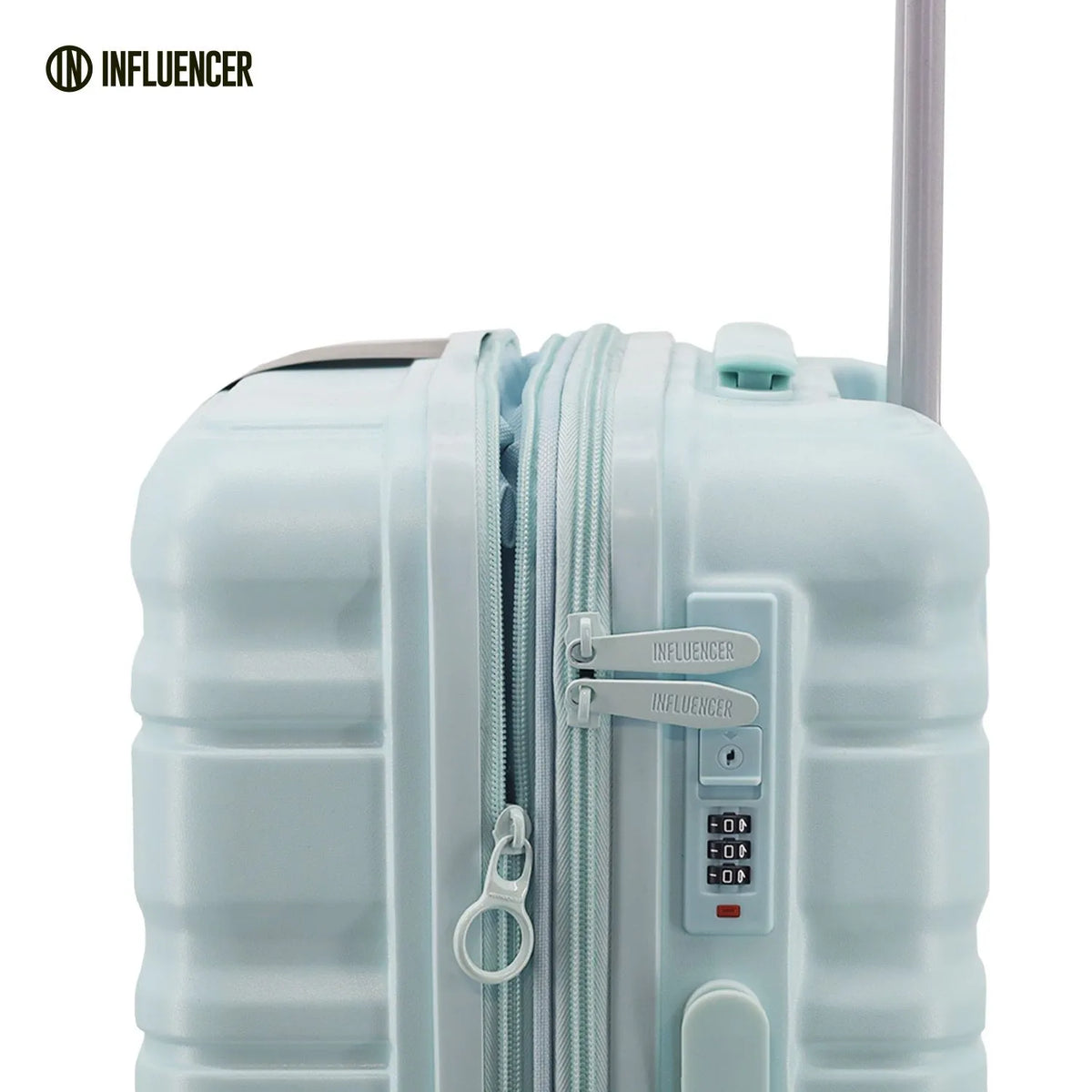 Set de 2 Valijas LSYD Menta Influencer 20 y 24 Pulgadas ABS Verde