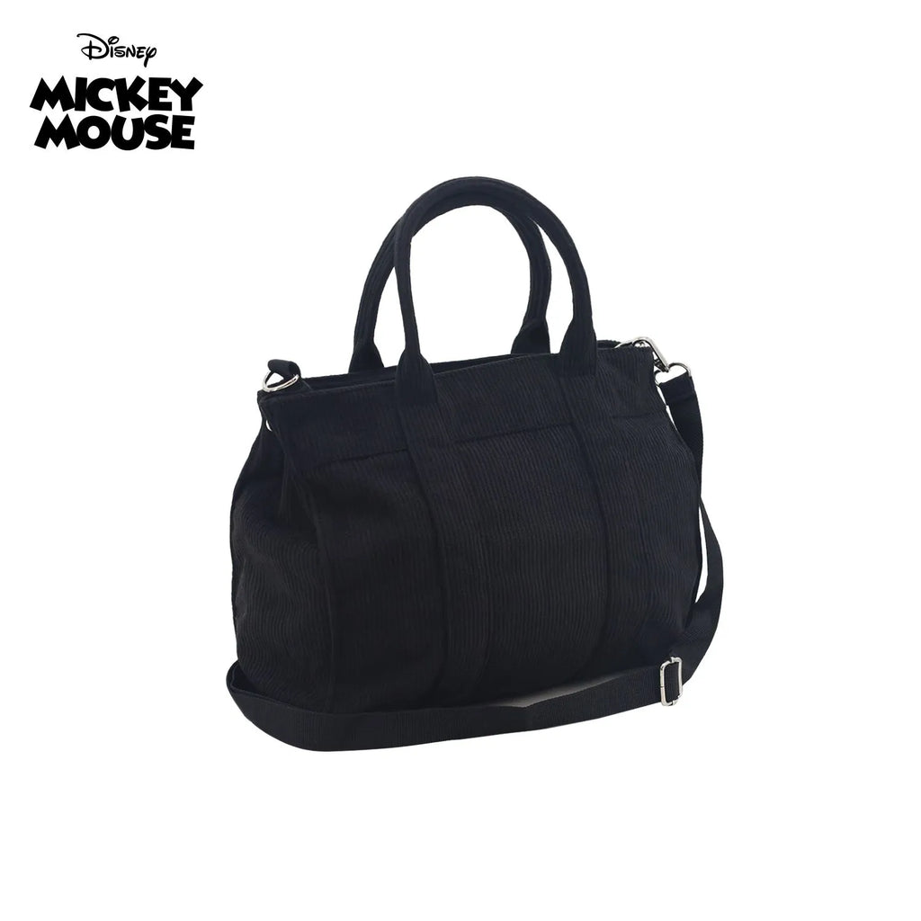 Cartera LSYD Mickey Corderoy Negro 29 x 25 x 10 cm Infantil