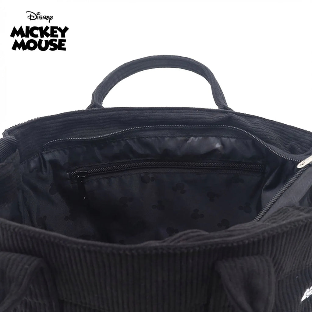 Cartera LSYD Mickey Corderoy Negro 29 x 25 x 10 cm Infantil