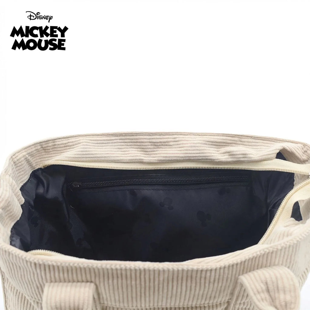 Cartera LSYD Mickey Corderoy Beige 29 x 25 x 10 cm Infantil