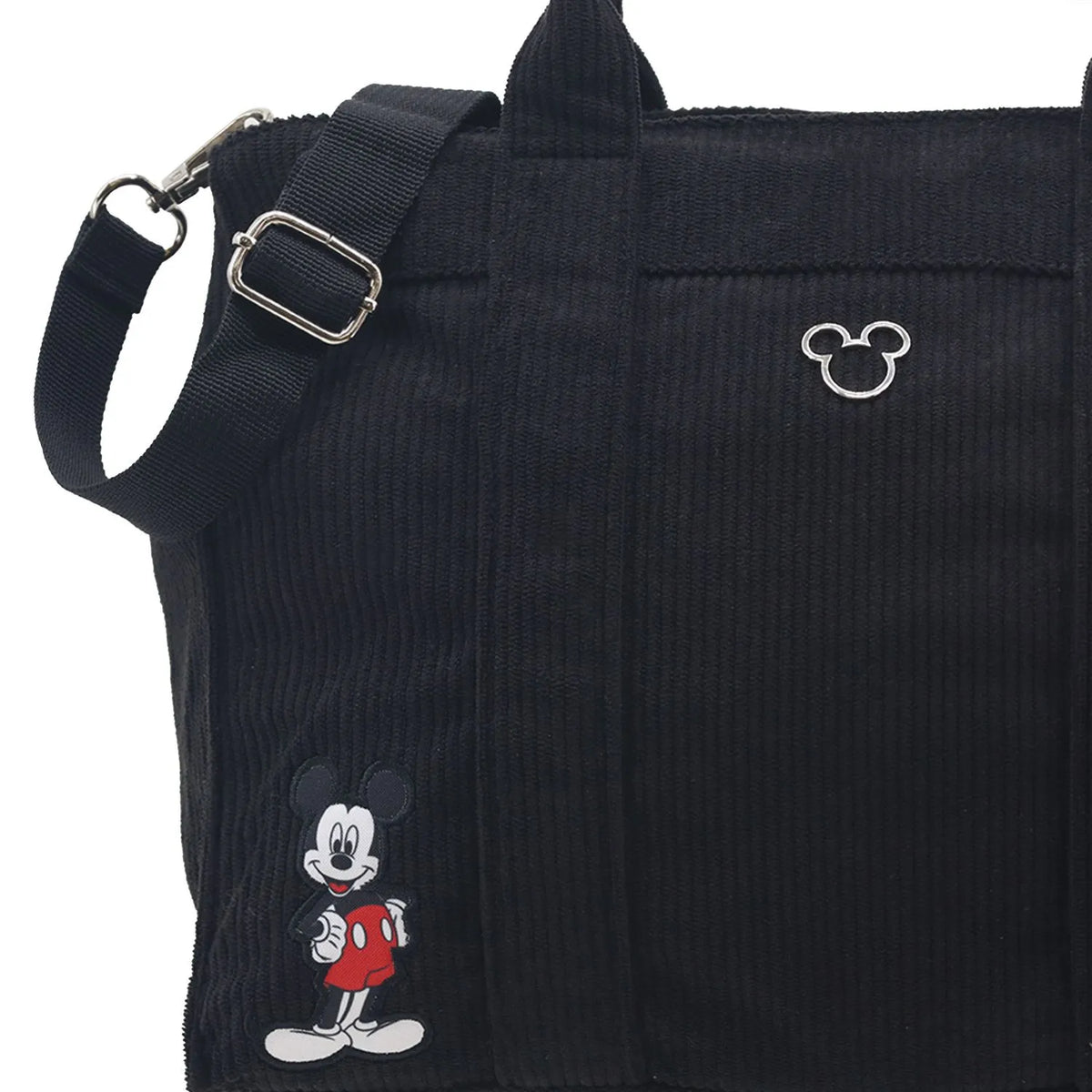Cartera LSYD Mickey Corderoy Negro 29 x 25 x 10 cm Infantil