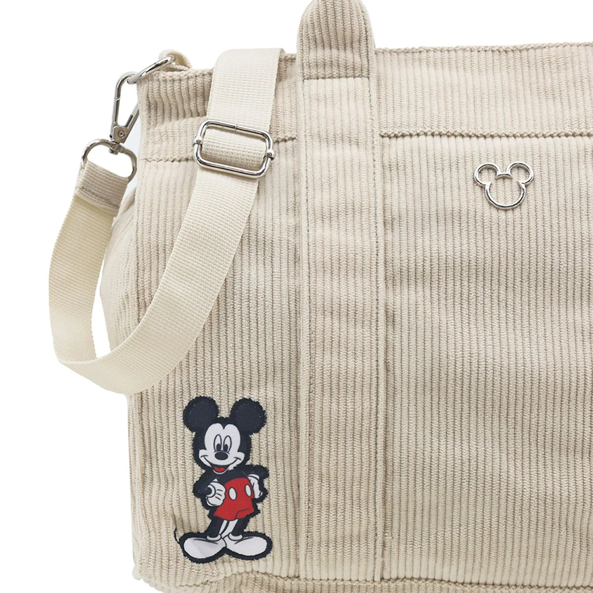 Cartera LSYD Mickey Corderoy Beige 29 x 25 x 10 cm Infantil