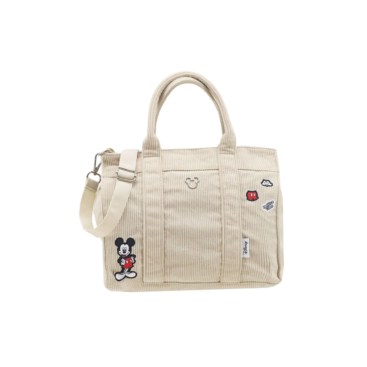 Cartera LSYD Mickey Corderoy Beige 29 x 25 x 10 cm Infantil
