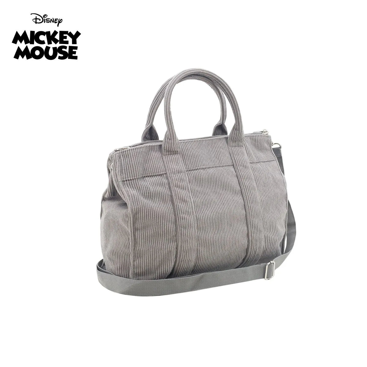 Cartera LSYD Mickey Corderoy Gris 29 x 25 x 10 cm con Cierre