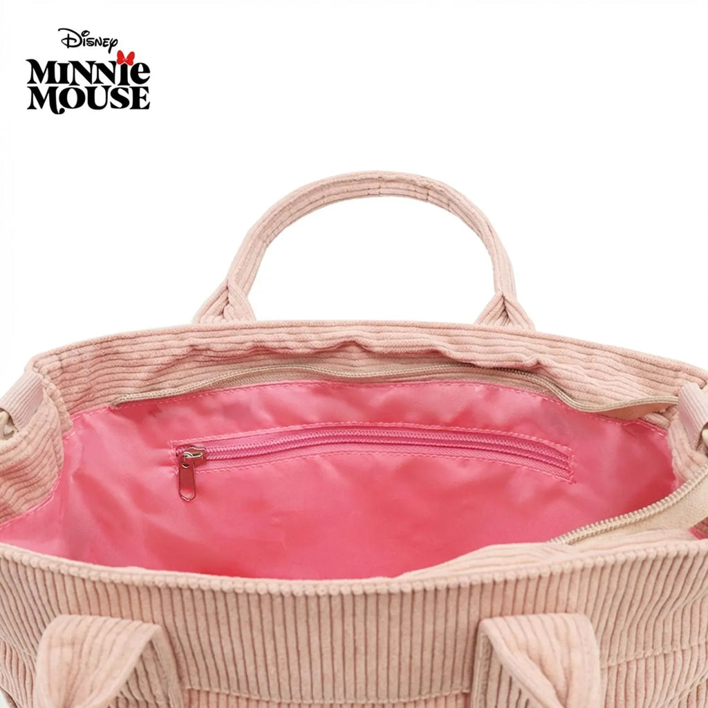 Cartera Corderoy Minnie LSYD Rosa 29 x 25 x 10 cm