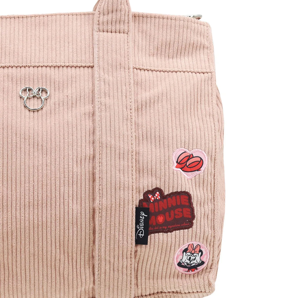 Cartera Corderoy Minnie LSYD Rosa 29 x 25 x 10 cm