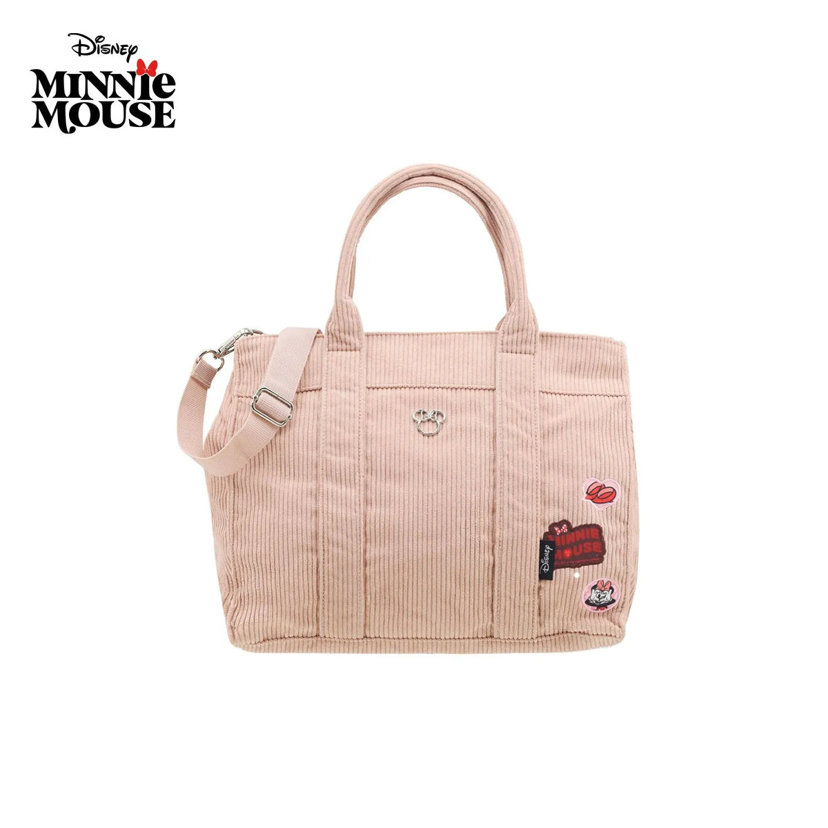 Cartera Corderoy Minnie LSYD Rosa 29 x 25 x 10 cm