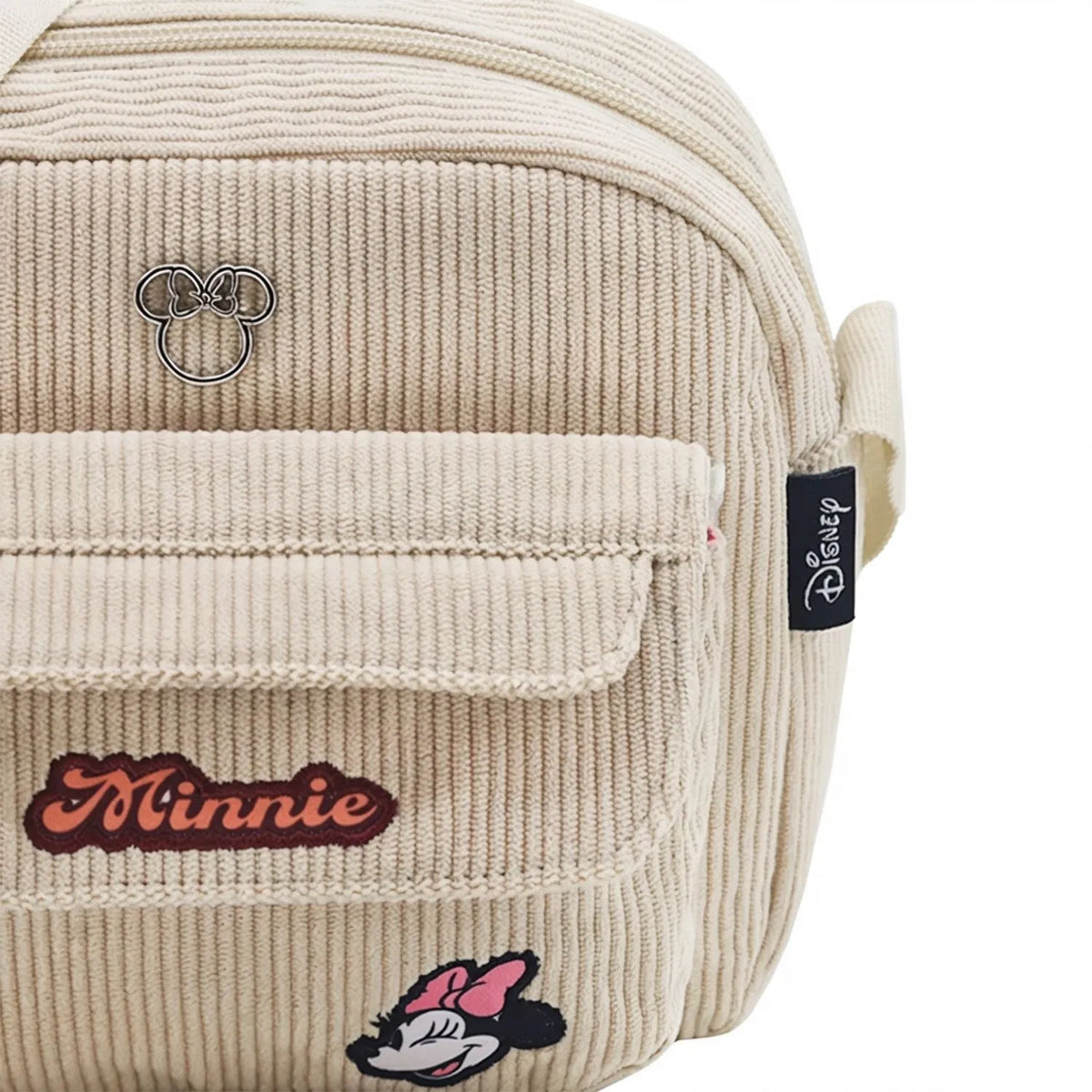 Cartera LSYD Bandolera Corderoy Beige 22 x 20 x 10 cm Minnie