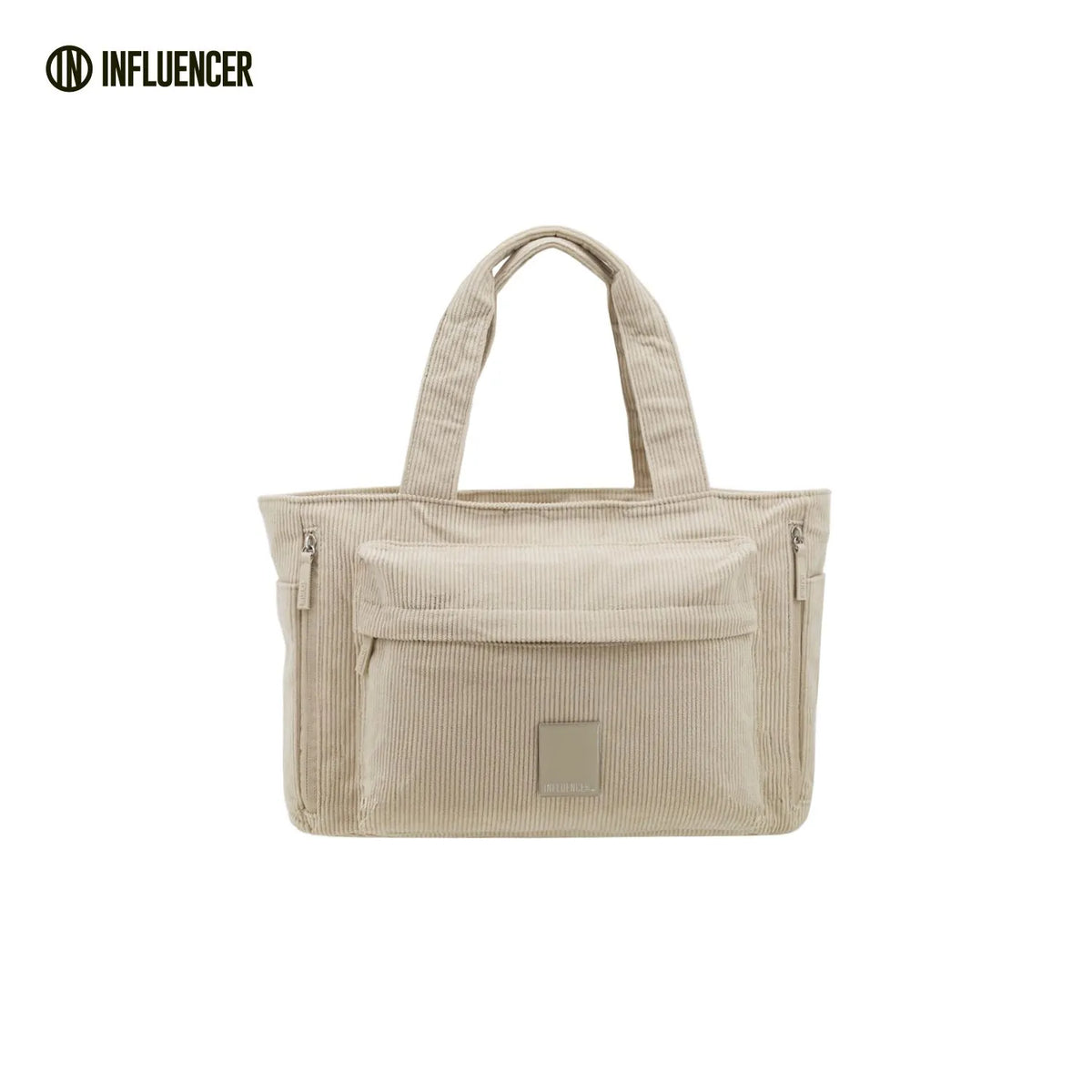 Cartera LSYD Influencer Corderoy Beige 39 x 28 x 9 cm