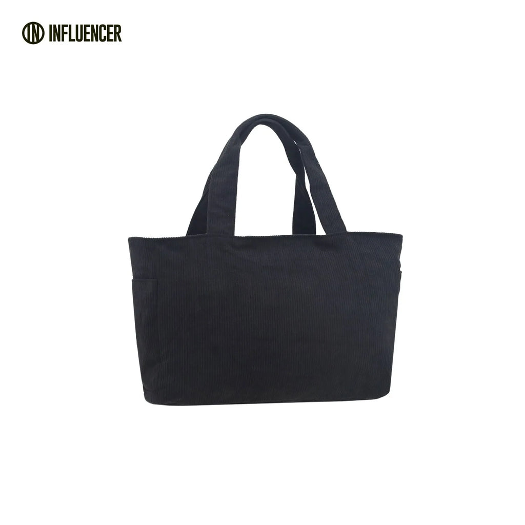 Cartera LSYD Influencer Corderoy Negro 39 x 28 x 9 cm