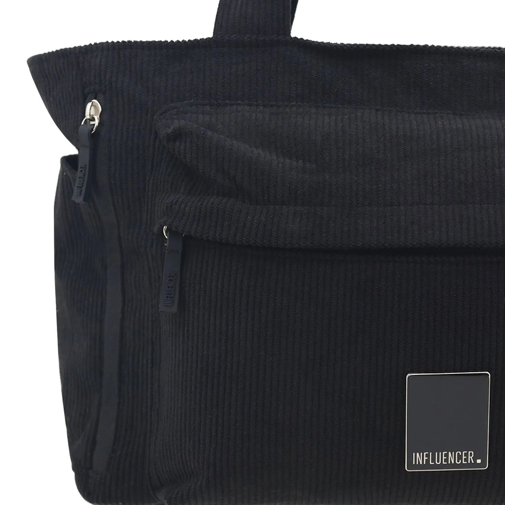 Cartera LSYD Influencer Corderoy Negro 39 x 28 x 9 cm