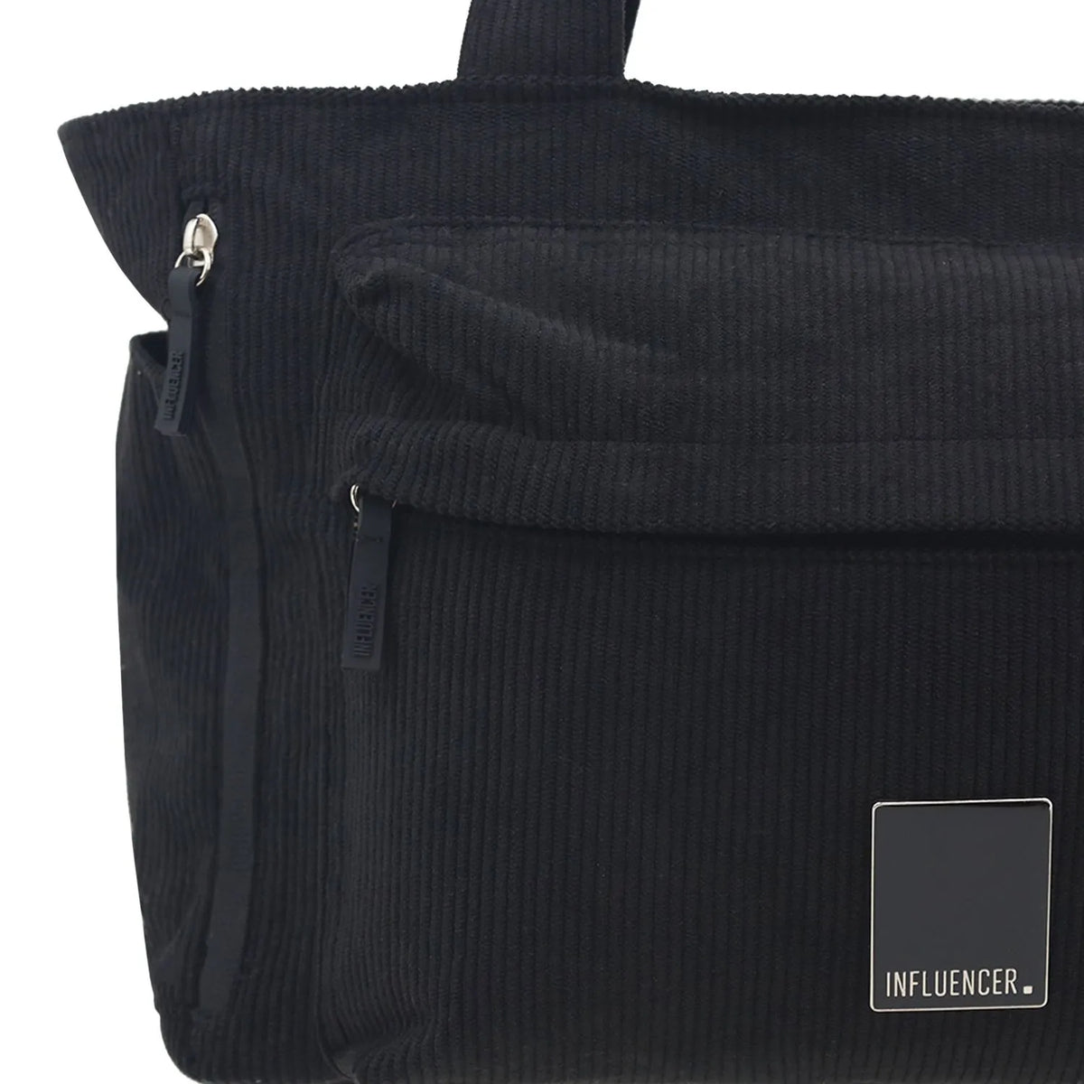 Cartera LSYD Influencer Corderoy Negro 39 x 28 x 9 cm