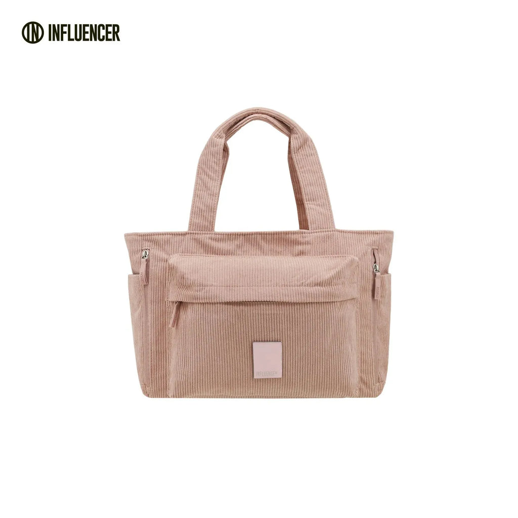 Cartera Mujer Influencer Corderoy Rosa 39 x 28 x 9 cm