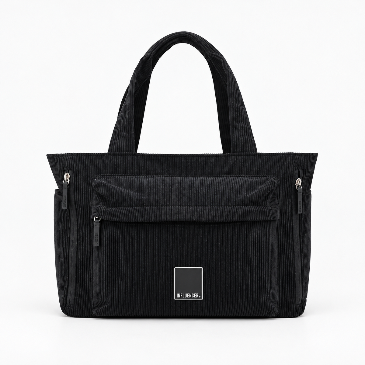 Cartera LSYD Influencer Corderoy Negro 39 x 28 x 9 cm